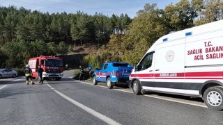 Bafrada otomobil kanala uçtu: 1 yaralı