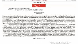 Bakan Göktaş: 2026-2030 dönemini kapsayan ‘Kadına Yönelik Şiddetle Mücadele 5inci Ulusal Eylem Planımız Resmi Gazetede yayımlanarak yürürlüğe girdi