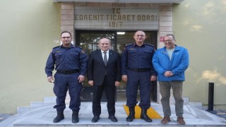 Balıkesir İl Jandarma Komutanı Murat Özerden Edremit Ticaret Odasına ziyaret