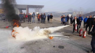 Başiskelede yangın eğitimi ve tatbikatı