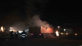 Başkalede samanlıkta korkutan yangın