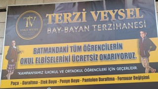Batmanlı terziden örnek davranış: Yırtık ve sökük okul kıyafetlerini ücretsiz onarıyor