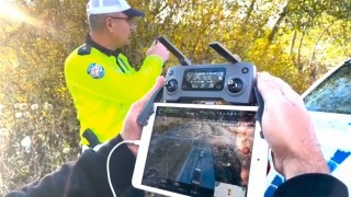 Bayburtta drone ile trafik denetimi yapıldı