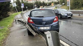 Beşiktaşta yağmurun etkisiyle aynı yolda peş peşe iki kaza