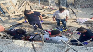 Bodrum katına düşen işçi yaralandı