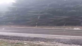 Bolunun yükseklerinde kar yağışı