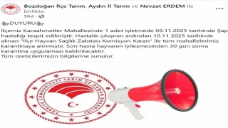 Bozdoğanda şap hastalığı tespit edildi