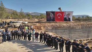 Bucakkışlada jandarma karakolu hizmet binasının temeli törenle atıldı