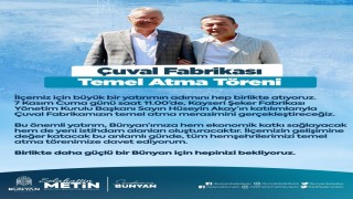 Bünyanda çuval fabrikasının temeli atılıyor