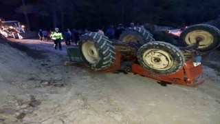 Burdur'da traktör devrildi: 1 ölü, 1 yaralı