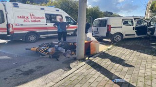 Bursada eğitim pistinde feci kaza...Ehliyetsiz genç kuryeye çarptı