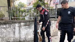 Bursada huzur uygulamasında bir şüpheliden av tüfeği çıktı