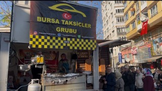 Bursada taksicilerden şehitler için anlamlı hayır