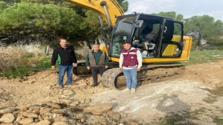 Burunköyde yangın yolları açılıyor