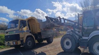 Çamelinde kilit parke taşı döşeme çalışmaları aralıksız devam ediyor