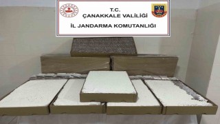 Çanakkalede kaçakçılık operasyonu: 120 bin dolu makaron yakalandı