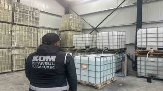 Çatalcada depoya kaçak etil alkol baskını: 9 gözaltı