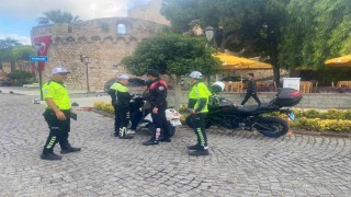 Çeşmede motosiklet denetimlerinde sürücülere 545 bin lira ceza