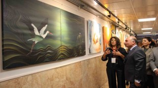 Çorumda sanatçılar resimlerini şehit öğretmenler için yaptı