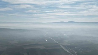 Çorumda sis etkili oldu