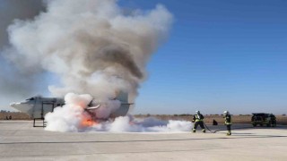 Çukurova Havalimanında uçak kazası tatbikatı gerçeğini aratmadı