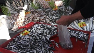 Denizi olmayan Çankırıda 100 liraya satılan hamsi yüzleri güldürdü