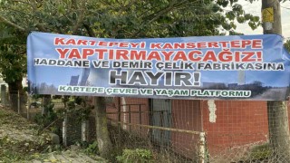 Doğa harikası Kartepeye demir çelik hançeri: Vatandaş çadır kurdu