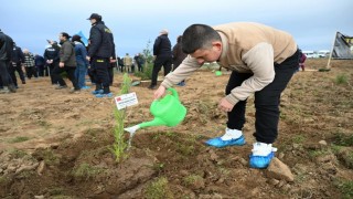 Edirnede şehitler anısına 500 fidan toprakla buluştu