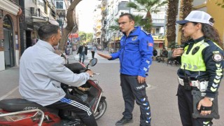 Emniyet ve zabıtadan ortak yaya yolu denetimi