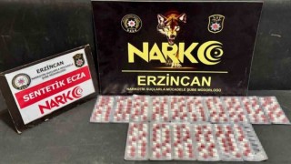Erzincanda 216 adet sentetik ecza ele geçirildi
