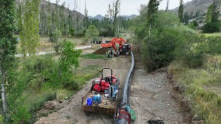 Erzurumda 6 bin 860 dekar arazi modern sulamaya kavuşuyor