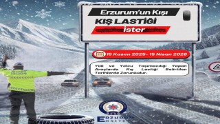 Erzurumun kışı, kış lastiği ister