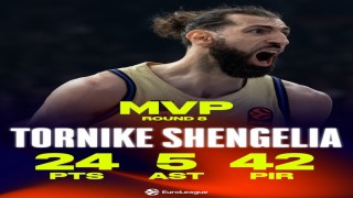 Euroleaguede 8. haftanın MVPsi Tornike Shengelia oldu