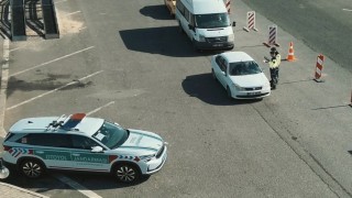 Gaziantepte jandarmadan dron destekli trafik denetimi