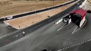 Gercüşte dron destekli trafik denetimi