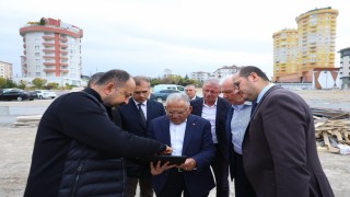 Gökkent mahallesindeki okul inşaatı incelendi