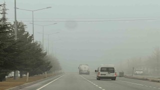 Göksunda sis etkili oldu