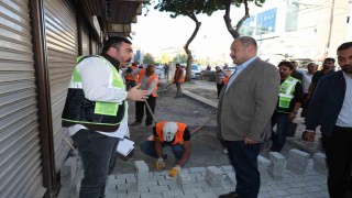 Gülpınar Divanyolundaki çalışmaları yerinde inceledi