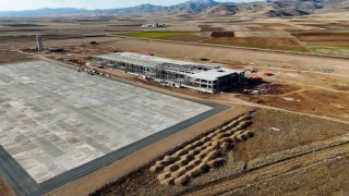 Gümüşhane ve Bayburtun dünyaya açılacak kapısı olan havalimanı hızla yükseliyor