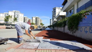 Güzelobada kaldırım çalışması tamamlandı