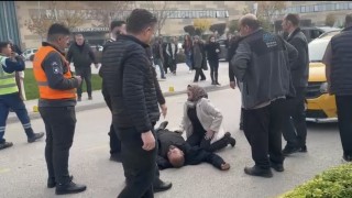 Hastane önünde feci kaza