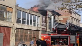 İnegölde mobilya imalathanesinde yangın