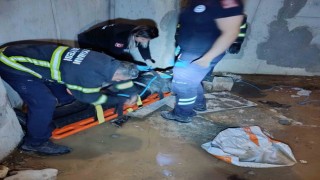 İnşaat boşluğuna düşen kişi yaralandı