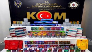 Ispartada kaçakçılık operasyonunda çok sayıda kaçak tütün ürünü ele geçirildi
