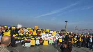 İzmirde taksicilerden ‘korsana hayır konvoyuna başkandan şartlı destek