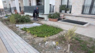 Kadın eli değen her yer güzelleşir sözü gerçek oldu: Depremzede kadın yeni yuvasının bahçesini ektiği sebzelerle güzelleştirdi