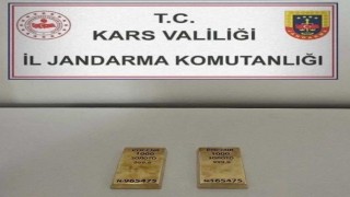 Karsta 2 kilo külçe altın ele geçirildi