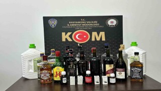 Kastamonuda 15 şişe el yapımı alkol ele geçirildi