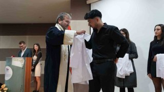 KBÜde tıp fakültesi öğrencileri beyaz önlük heyecanı yaşadı