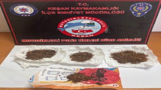 Keşanda polisin durdurduğu 4 şüpheliden uyuşturucu ele geçirildi